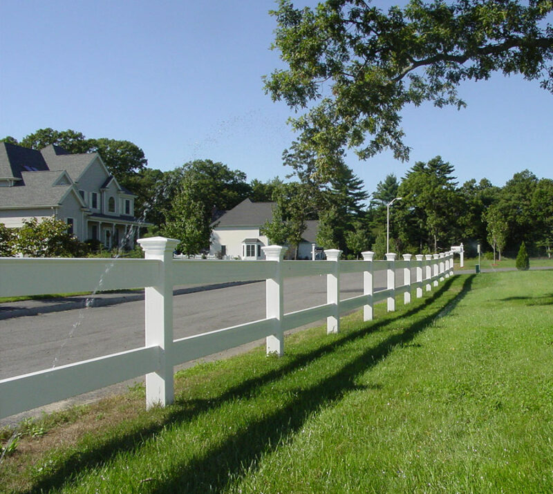 Vinyl Post And Rail Fence Installation In Massachusetts Ma Vinyl Post