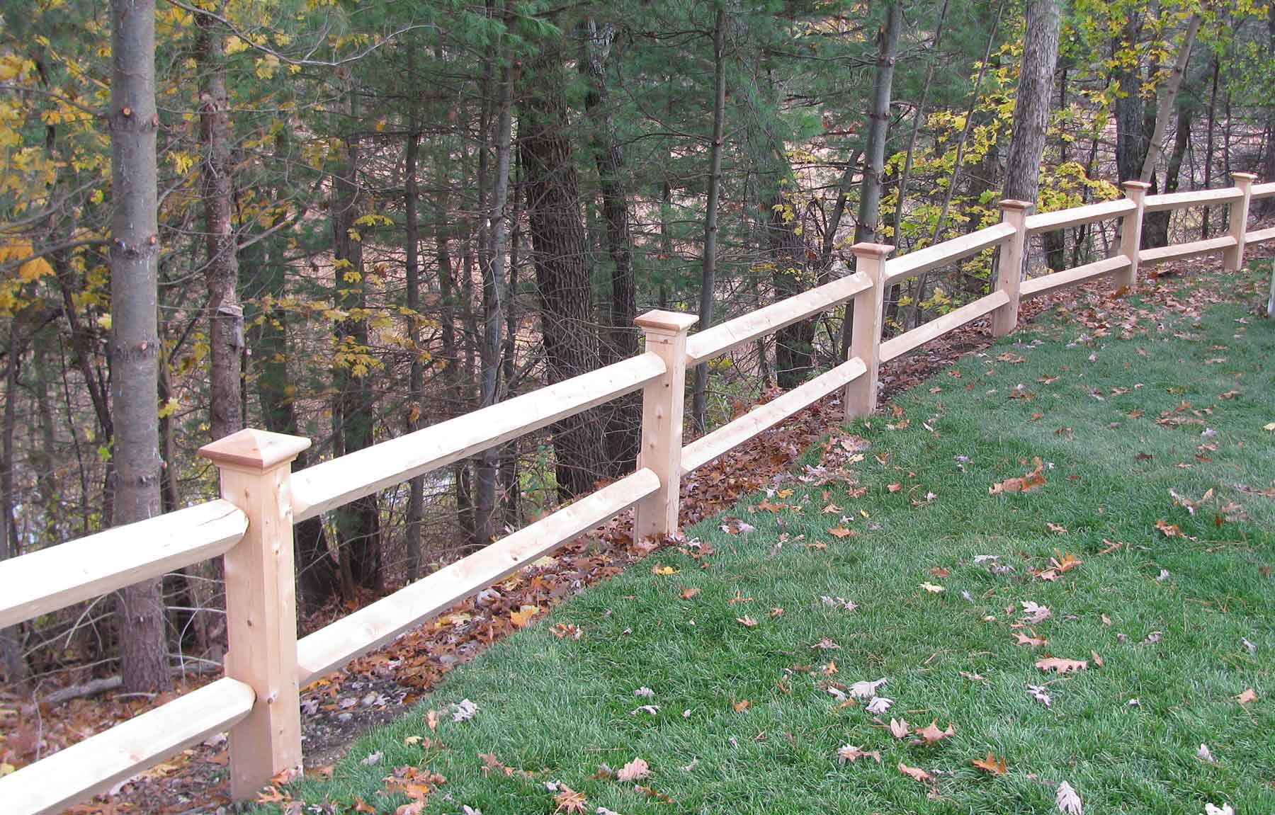 Wood Post and Rail Fence Installation in Massachusetts - Bottom 1