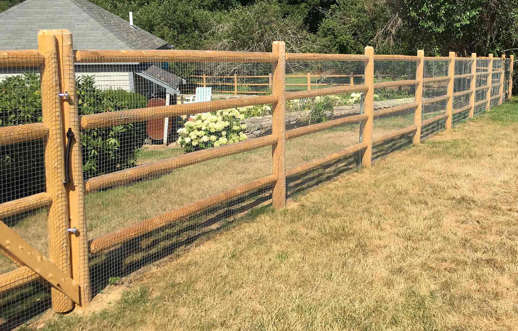 Wood Post and Rail Fence Installation in Massachusetts - Bottom 2