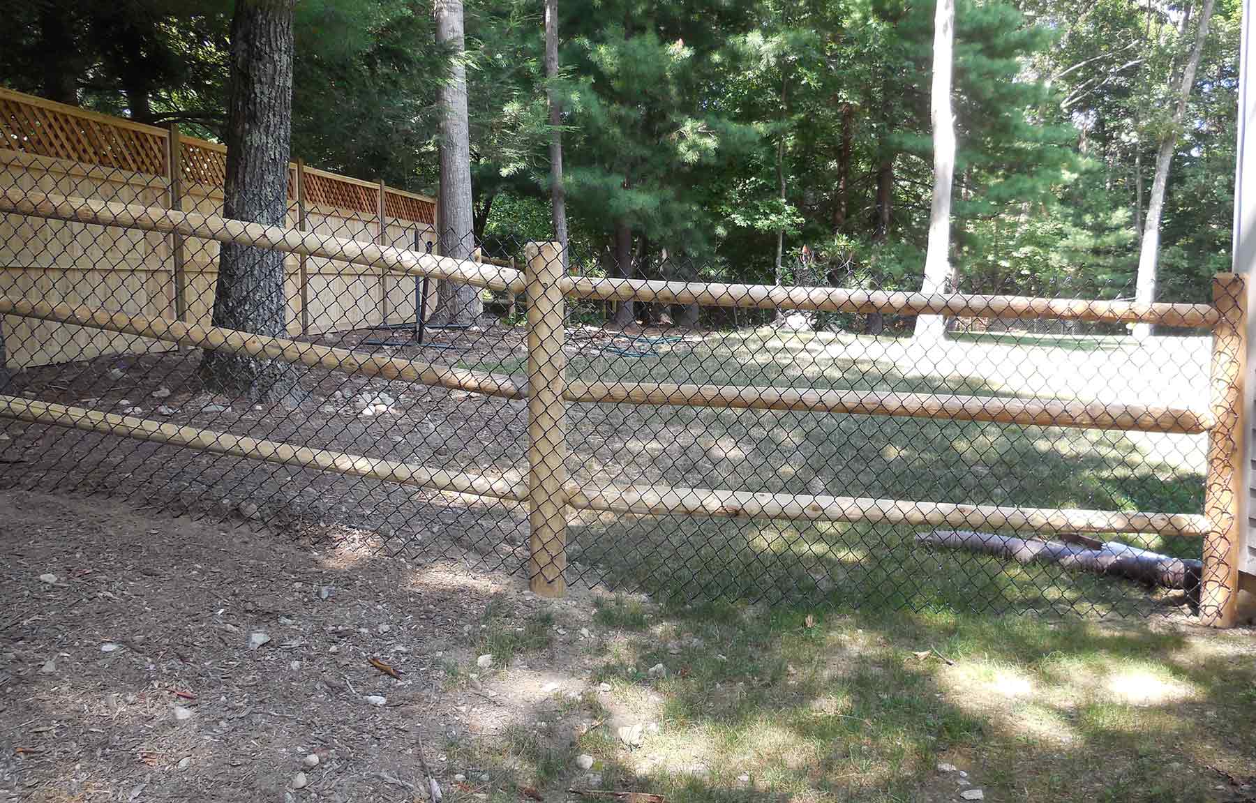 Wood Post and Rail Fence Installation in Massachusetts - Bottom 3