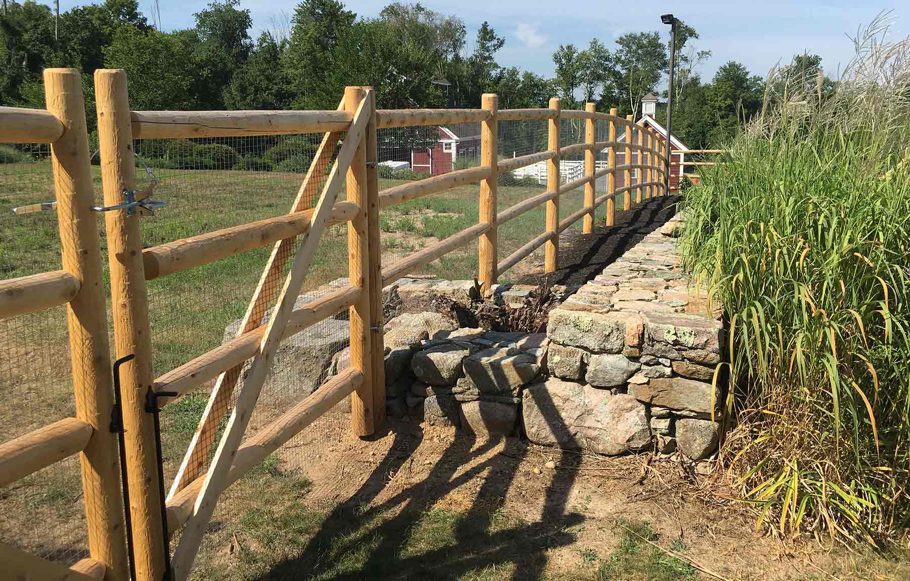 Wood Post and Rail Fence Installation in Massachusetts - Bottom 4