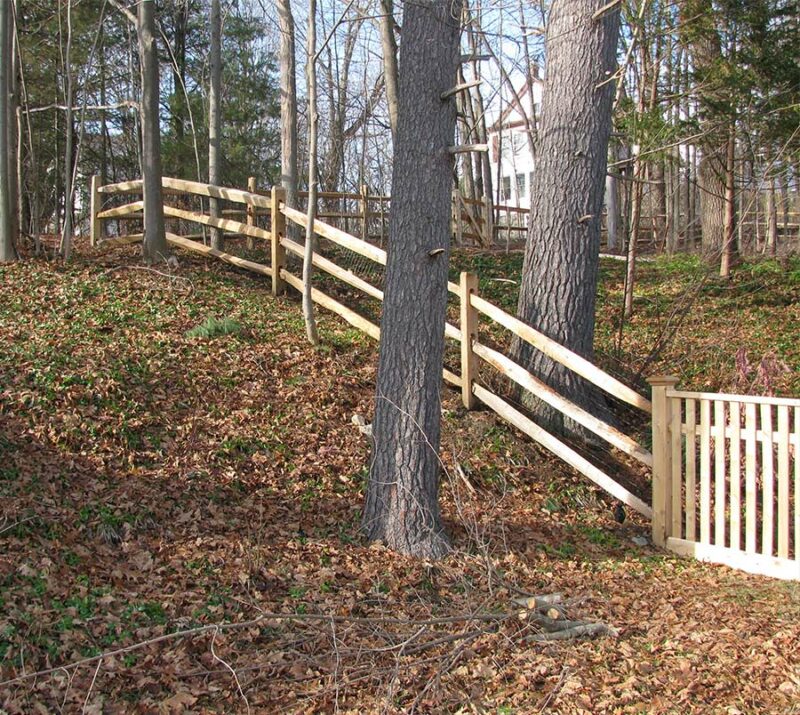 Wood Post and Rail Fence Installation in Massachusetts - MA Wood Post ...