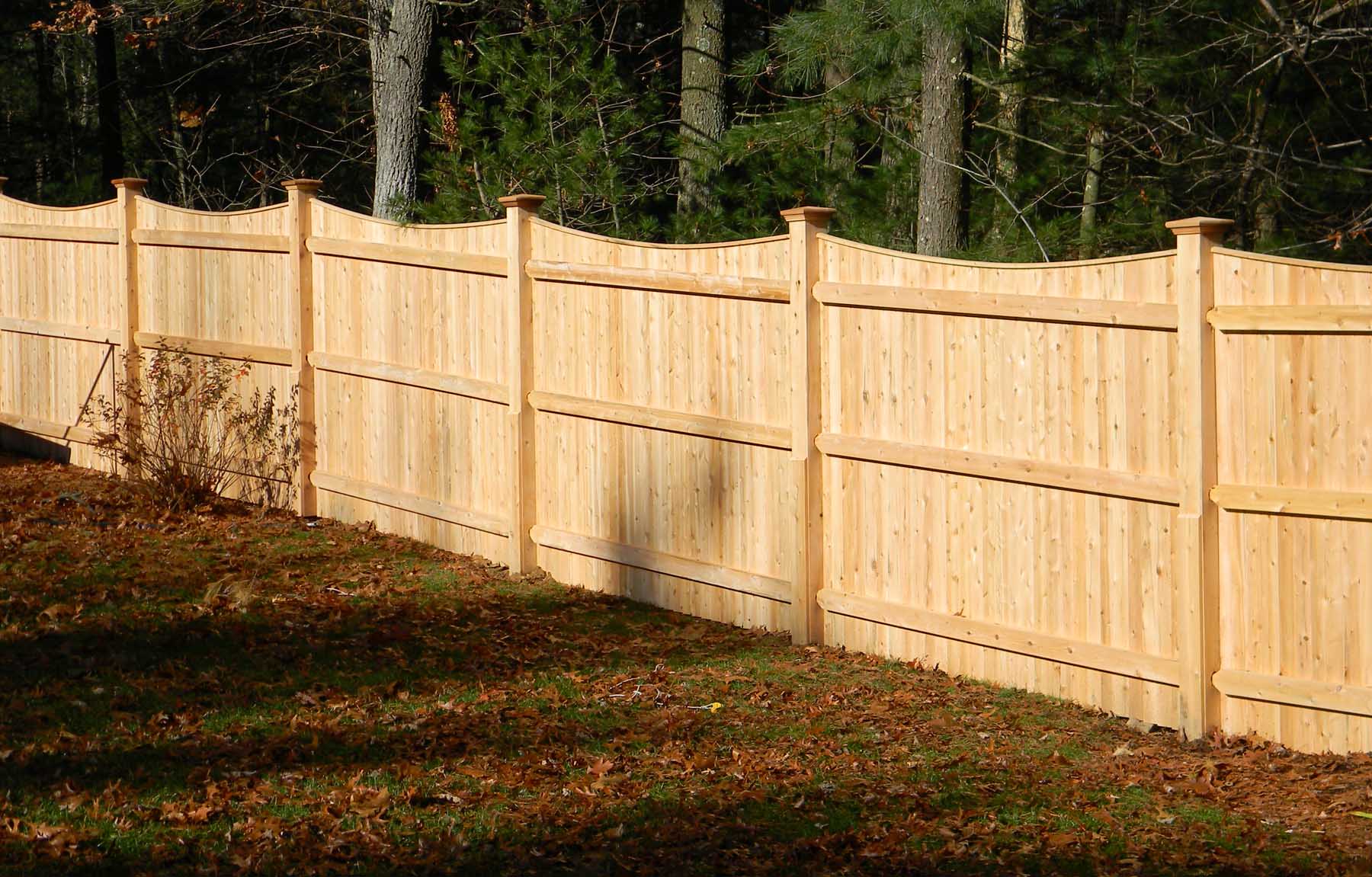 Wood Privacy Screen Fence Installation in Massachusetts - Bottom 1