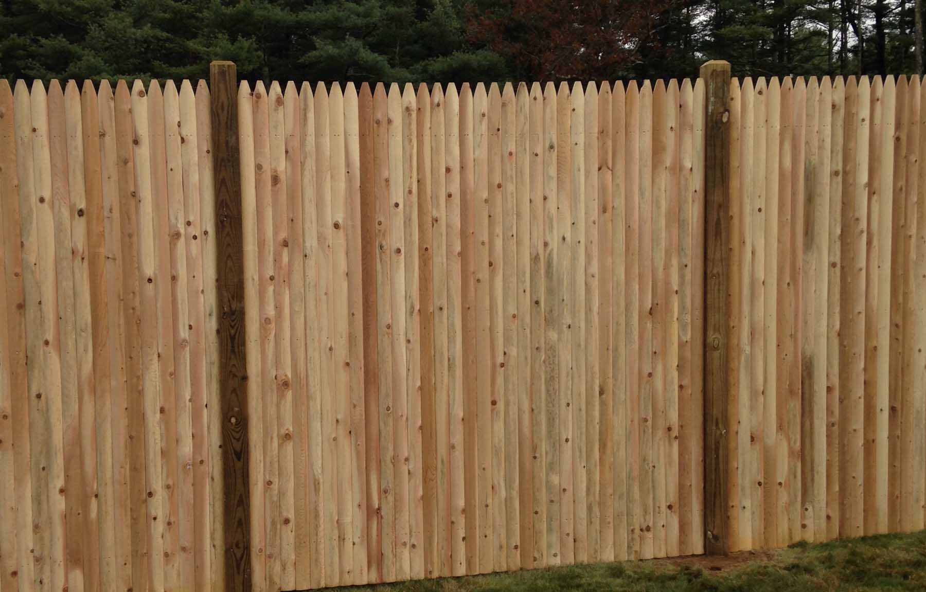 Wood Privacy Screen Fence Installation in Massachusetts - Bottom 2