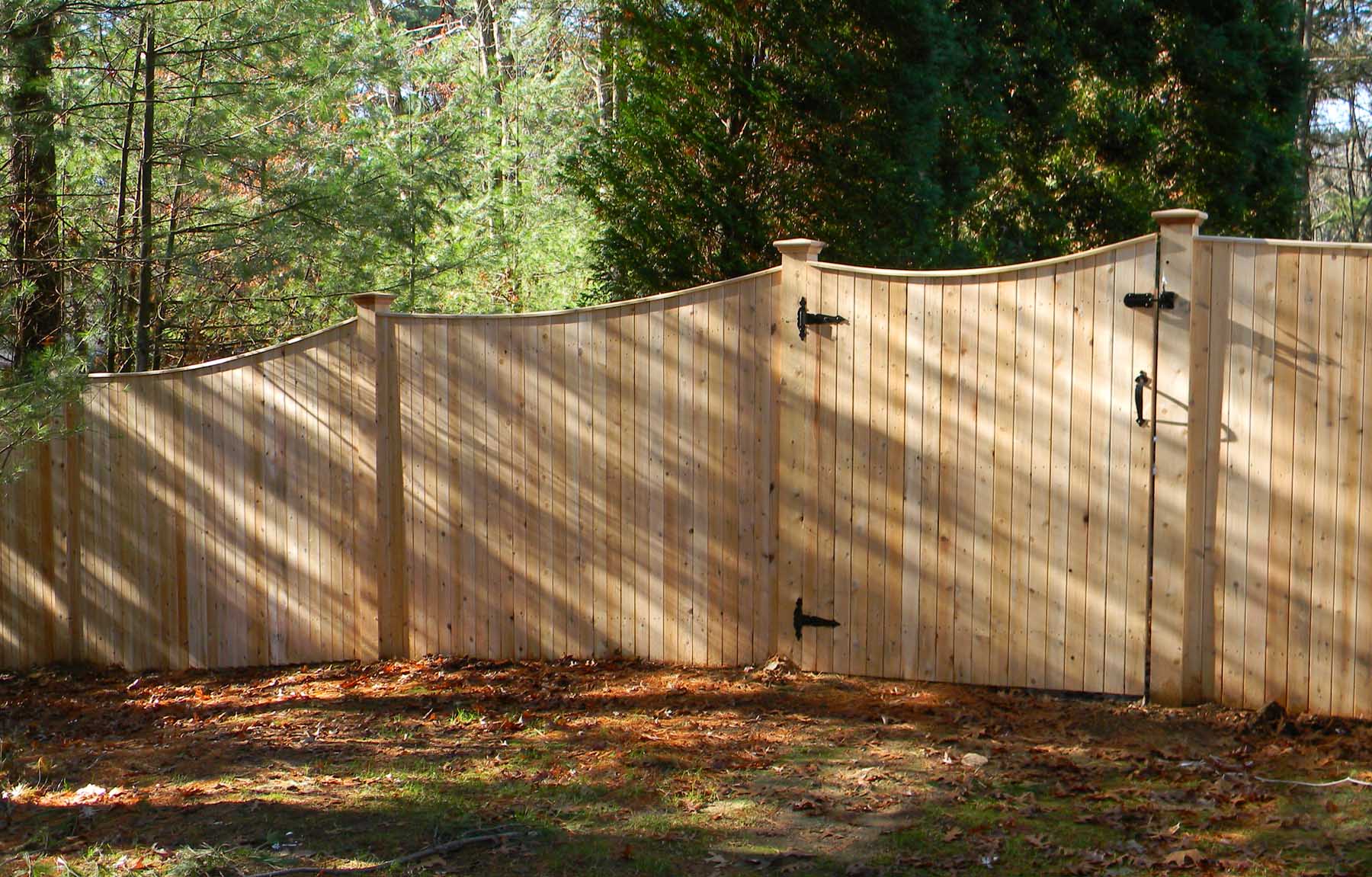 Wood Privacy Screen Fence Installation in Massachusetts - Bottom 6